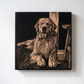Custom Engraved Pet Portrait on Wood