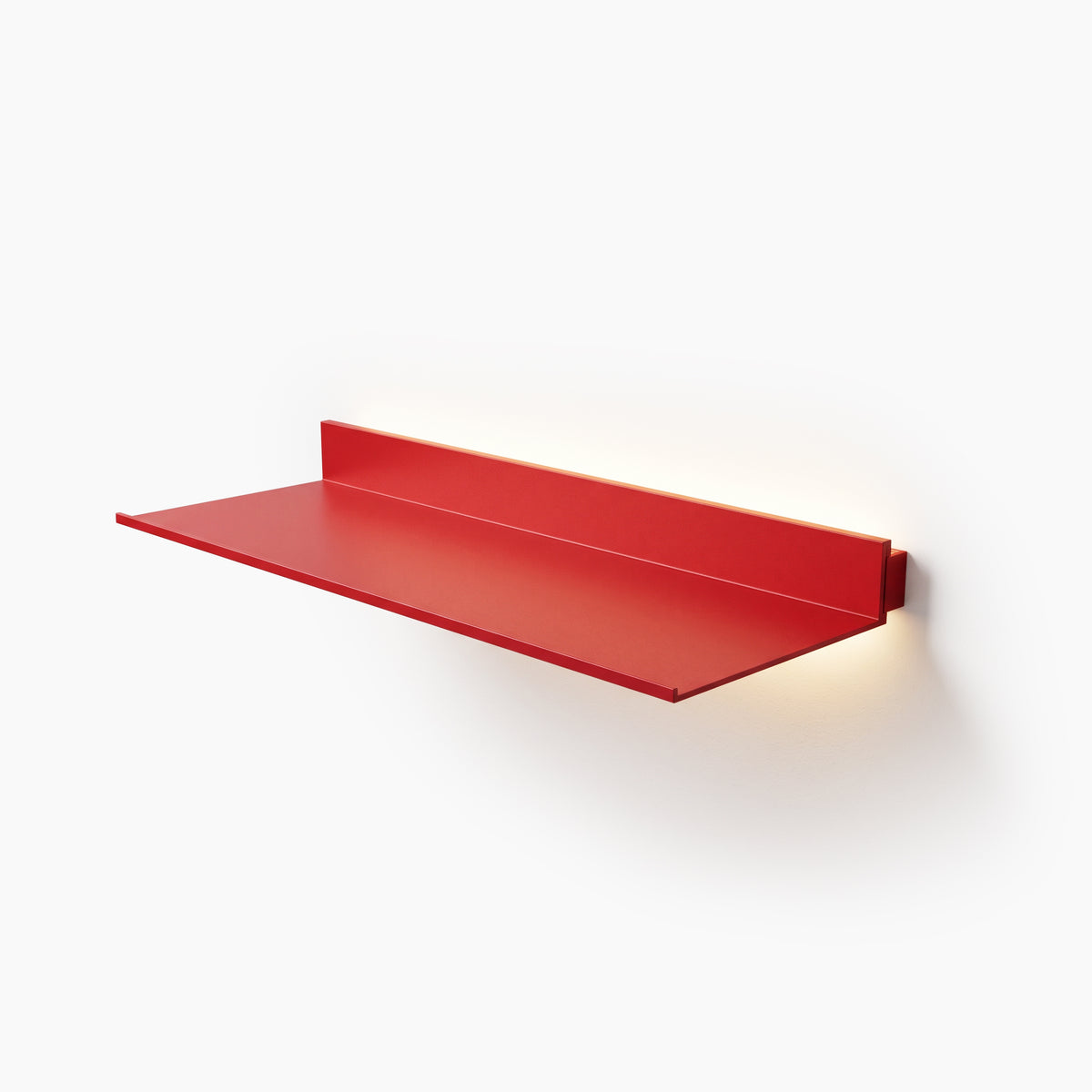 Red LED Aluminum Floating Shelf