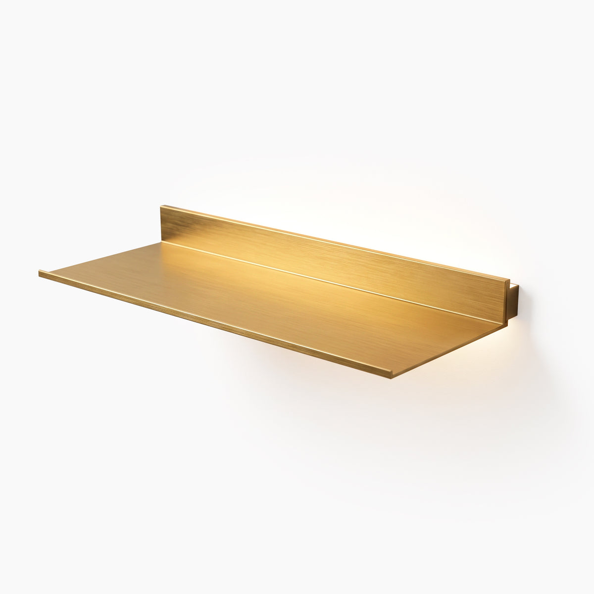 Brushed Gold LED Aluminum Floating Shelf
